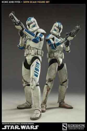 SIDESHOW STAR WARS 501st PHASE 1 ECHO AND FIVES 1/6 SCALE FIGURE 100201 NEW U.S. - Picture 1 of 7