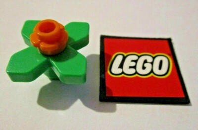 Lego Blumenstiel 2x2 mit eckigen Blättern (4er Pack) Design ID 4727