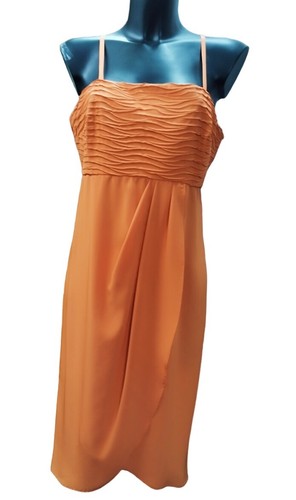 Vestitino Donna Estate Sportivo Arancio Tinta Unita 42 44 it Leggero Bretelle - Picture 5 of 53