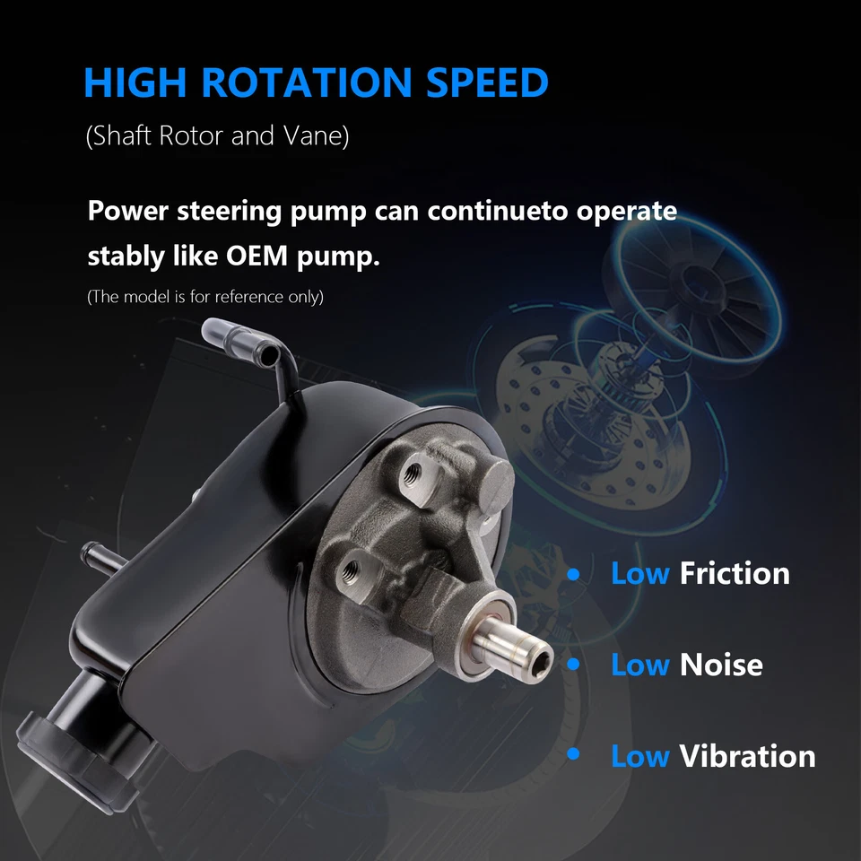 Power Steering Pump for Chevrolet GMC Silverado Sierra 2500 HD 3500 HD 6.6L - Image 3 of 4