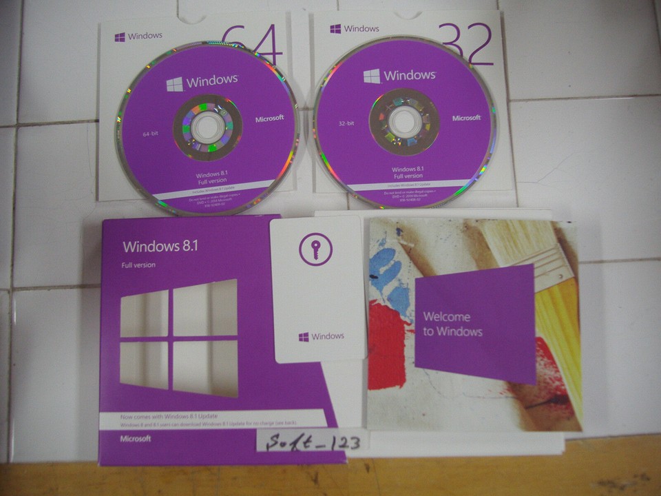 Microsoft Windows 8.1 Full English Version 32 & 64Bit DVD MS WIN 8 =NEW ...