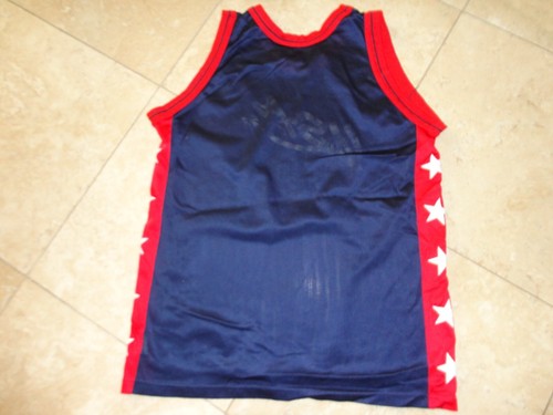 Vintage 96 Blue Champion USA Basketball Olympic Dream Team Jersey Youth XL 18-20 - Picture 6 of 9