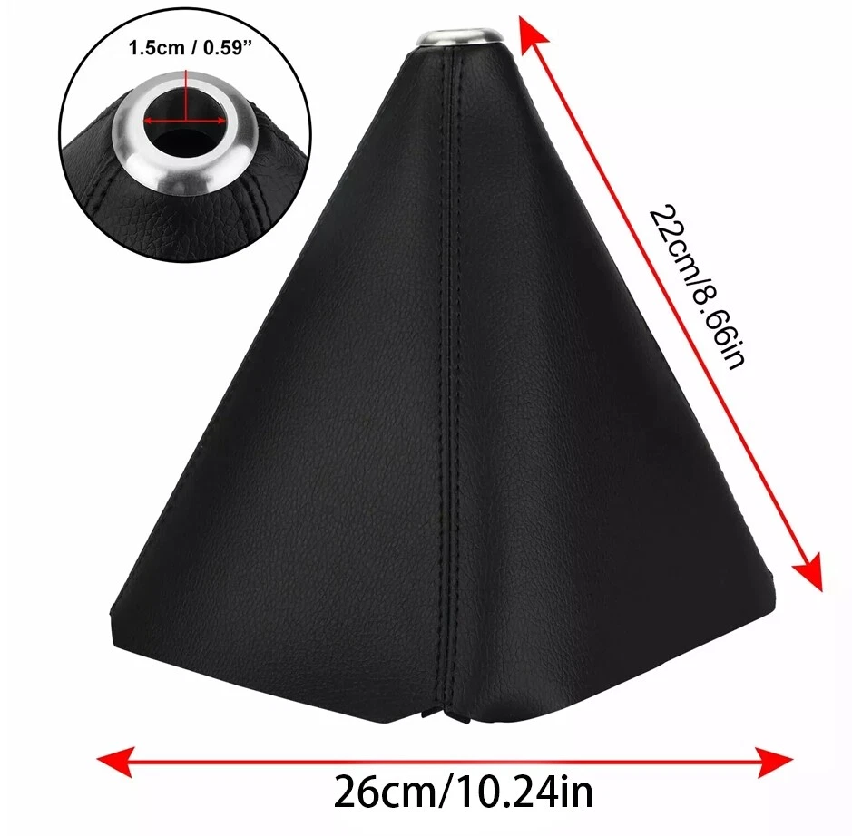 Bota de cambio de cuero PU perilla de cambio Dust Cove universal para manual/automático impermeable Foto 2 de 4