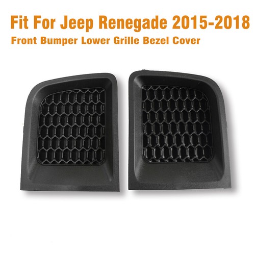 Par de bisel con cubierta delantera inferior parachoques adecuado para Jeep Renegade 2015-2018 - Imagen 2 de 12