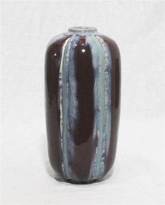 Chinese Flambe Glaze Melon Shape Porcelain Vase With Mark 3