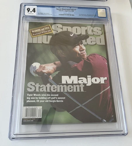CGC 9.4 June 2008 Sports Illustrated #25 U.S. Open Tiger Woods Cover Newsstand