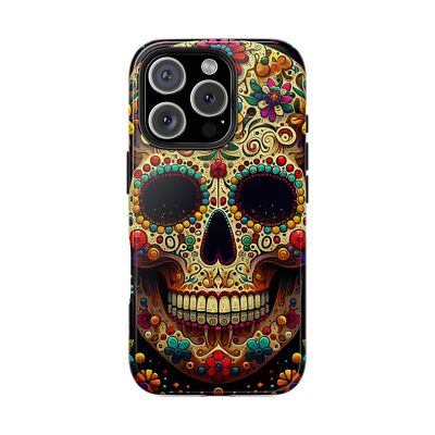 NEW iPhone 16 Pro Plus Pro Max Sugar Skull Tough Phone Case