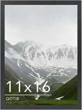 11x16 Picture Frame Black for Wall Mounting, Horizontal and Vertical Formats NEW