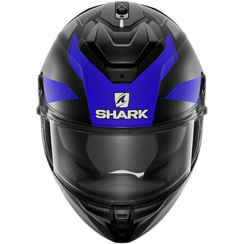 SHARK SPARTAN GT ELGEN GLOSS BLACK BLUE KAB FULL FACE MOTORCYCLE HELMETS - Picture 3 of 3