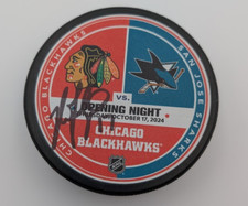 Nick Foligno Autograph Signed Hockey Puck Chicago Blackhawks Auto No COA