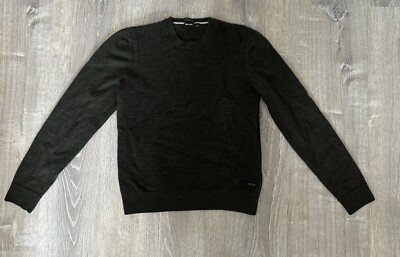 Hugo Boss Boys Large Crewneck Sweater Regular Fit Dark Green 