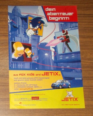 Seltene Werbung Premiere JETIX - SIMPSONS Sonic the Hedgehog 2005