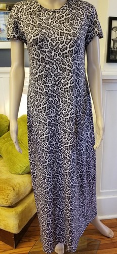 LULAROE MARIA Gray/Black Leopard Animal 
