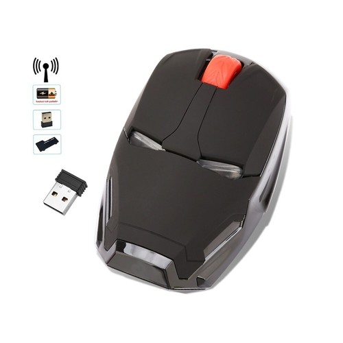 Aikchi Iron Man Wireless Mouse Noiseless Computer Mouse Laptop Desktop Mice - Picture 4 of 5