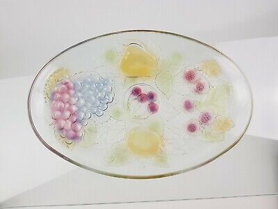 Japanese Glass Tray by Soga Fruit nuts nibbles party food seving dish 