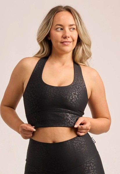 Exoticathletica Black Exotic Touch Comfort T Back Crop Top Size S (6-8) Exotica
