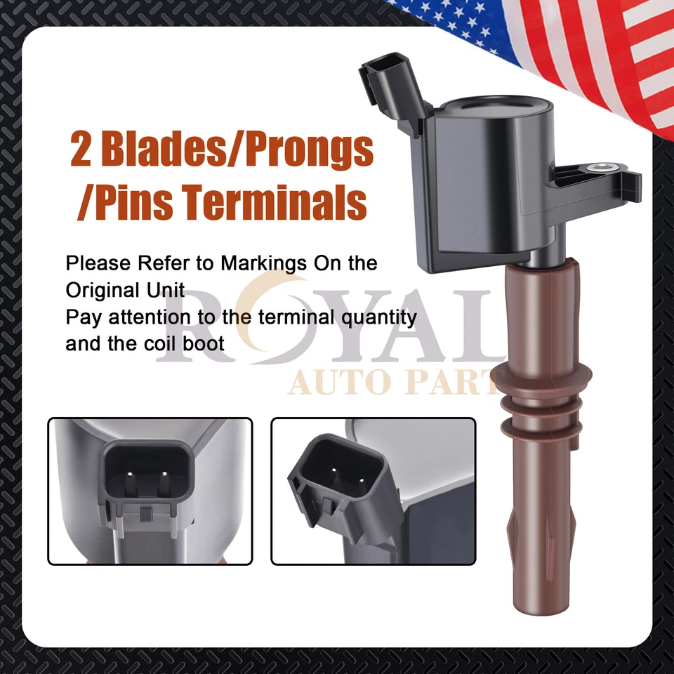 8 Ignition Coils DG521 Brown Boot & Motorcraft Spark Plug SP509 for Ford Lincoln Foto 3 de 4