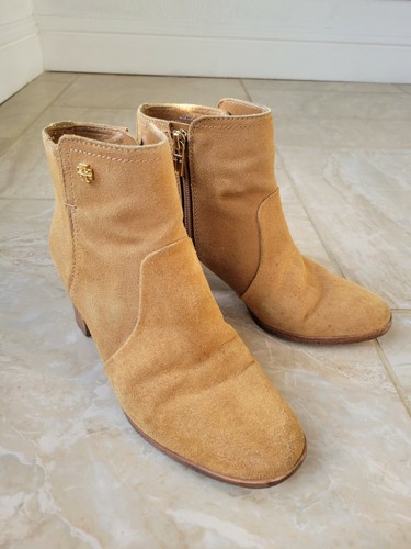 Tory Burch Sabe Suede Ankle Booties Shoes Size 7, $425