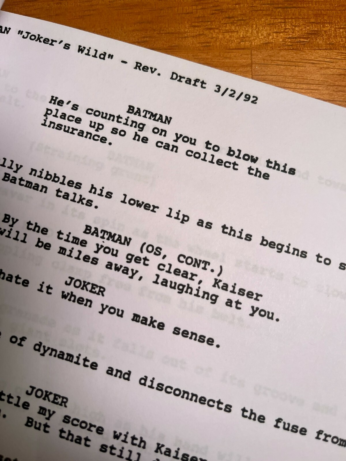 Batman: The Animated Series Joker's Wild Script- Cast-Signed- Autograph ...