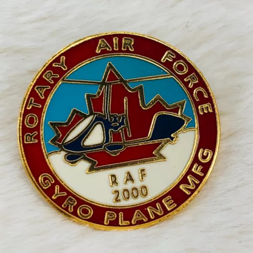 Rotary Air Force RAF 2000 Gyro Plane Gyroplane Advertising Enamel Lapel Pin