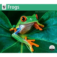 Carousel Calendars,  Frogs WWF 2026 Wall Calendar, 12'' X 28'', 16-Month Calenda