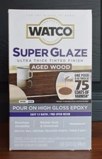 3 Boxes Watco Super Glaze Pour On High Gloss Epoxy 1 Quart Aged Wood Resin NEW