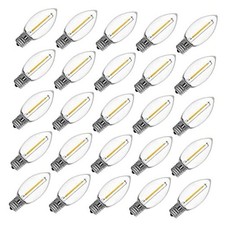 C9 Led Replacement Christmas Light Bulb, 25 25 Count Pack of 1 Warm White