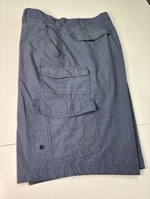 Iron Co Cargo Shorts 34 Blue/Slate Blue, Utility Pocket