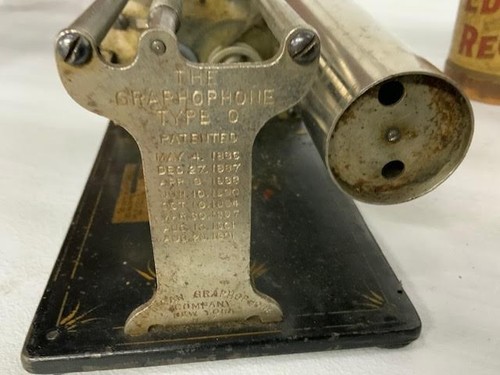 Antique Columbia Graphophone Phonograph Type Q Cylinder Record Player W/ Horn