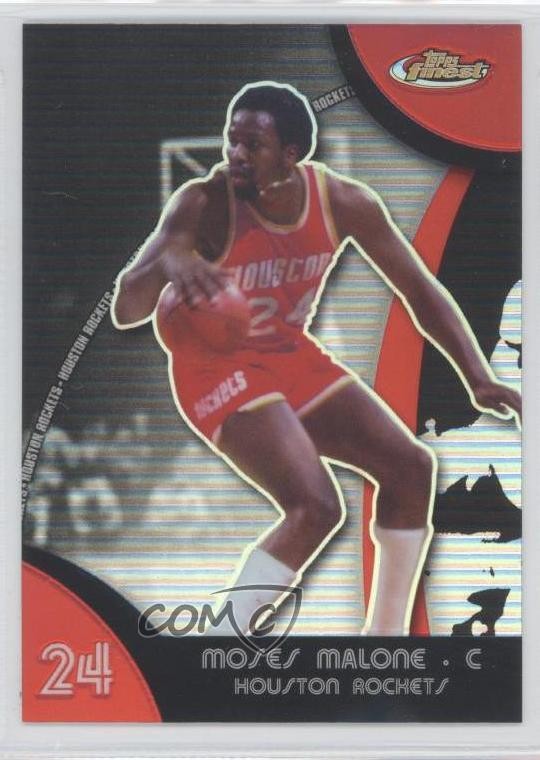 2007-08 Topps Finest Refractor Moses Malone #48 HOF 2u3