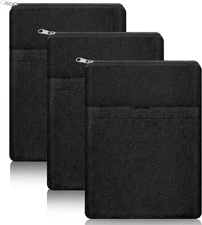 3 Pack Book Protector Sleeve with Zipper, Medium 11 X 8.7 Inch, Black