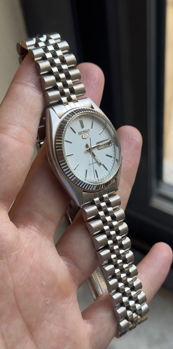 Seiko 5 Sports Silver Men's Watch - SNXJ89 for sale online | eBay
