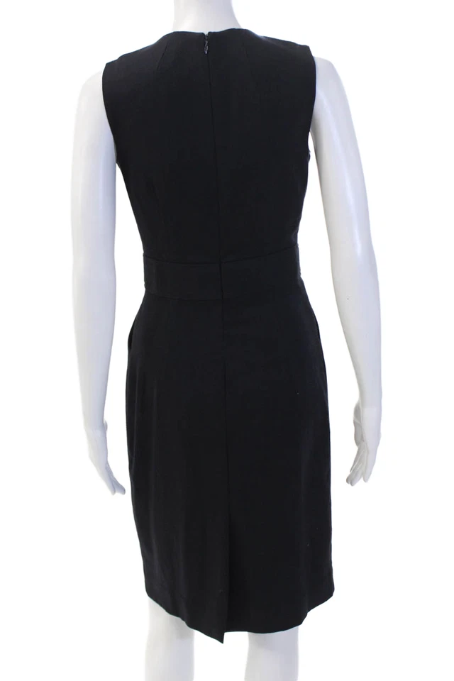 Vestido lápiz vaina negro sin mangas con hebilla talla 2 Milly para mujer Foto 3 de 4