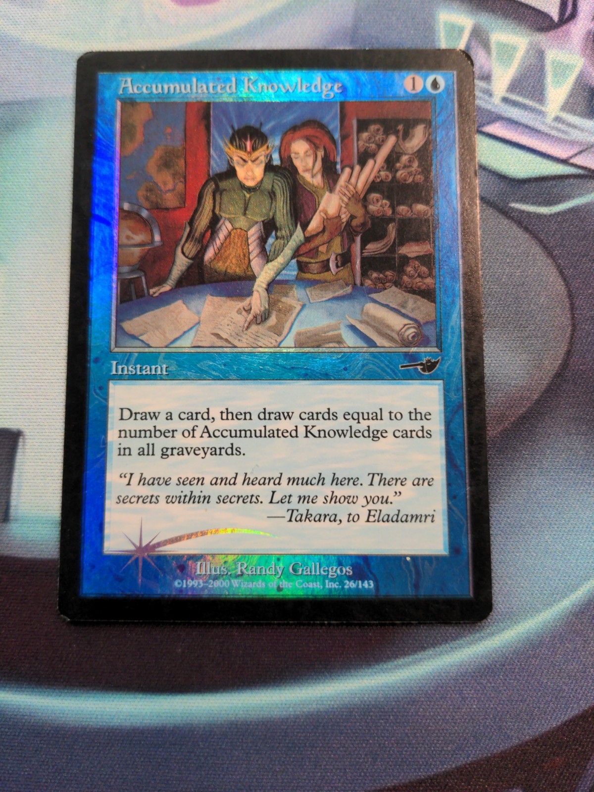 Accumulated Knowledge Nemesis Foil MtG 2000 LP/LP- Magic the Gathering
