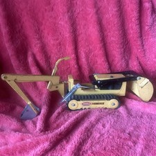 Vintage 1960s Tonka Trencher Backhoe Loader Pressed Steel Made in USA