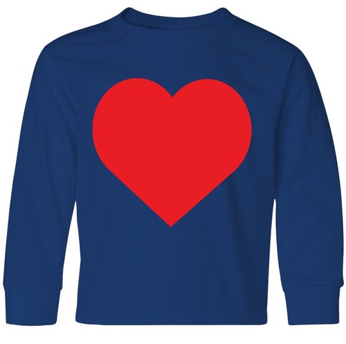 Inktastic Red Heart Youth Long Sleeve T-Shirt Valentines Cupid Birthday Aunt Mom