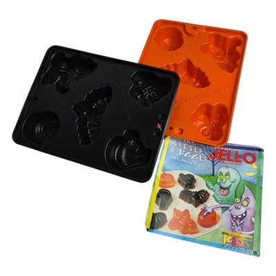 Vintage 1998 Jell-O Jiggler Shake Rattle & Jiggle Halloween Molds NWT Recipes