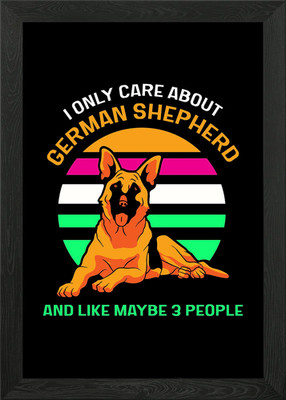 Gerahmtes Wandbild Deutscher Schäferhund Poster Leinwanddruck Bild