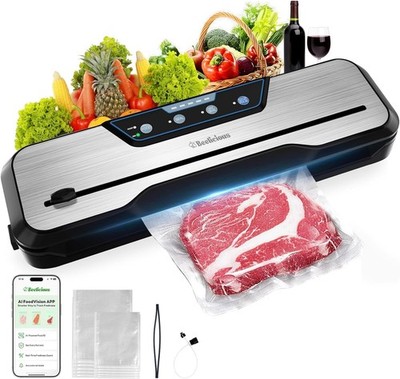 Automatic Food Vacuum Sealer Machine, Beelicious 8-In-1 Food Vacuum Saver with S