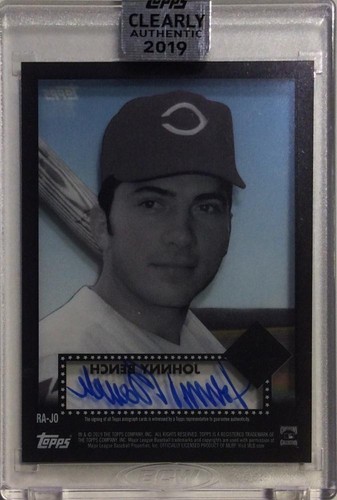 2019 Topps Clearly Authentic Johnny Bench 52 Reimagining Auto /25 - Picture 2 of 2