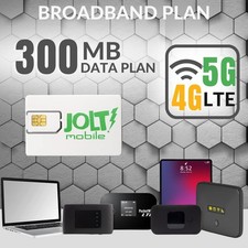 Jolt Mobile AT T Data SIM Card 300MB WiFi MiFi5G 4G LTE Broadband IoT Device