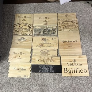Lot of 15 Wooden Wine Wood Panels Box Crate - Free Shipping Lot 77