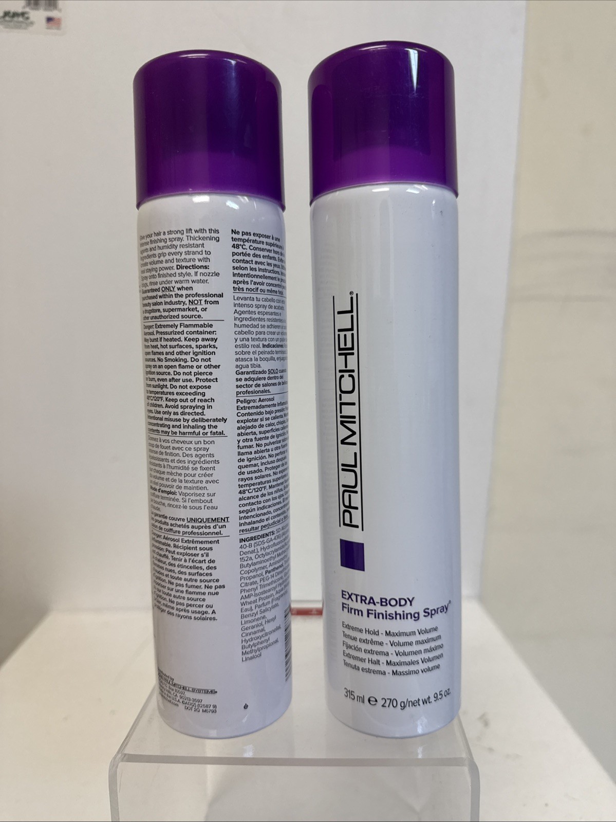 Paul Mitchell Extra Body Firm Finishing Spray 9.5 Oz Volume Hold Hair (pack 2)