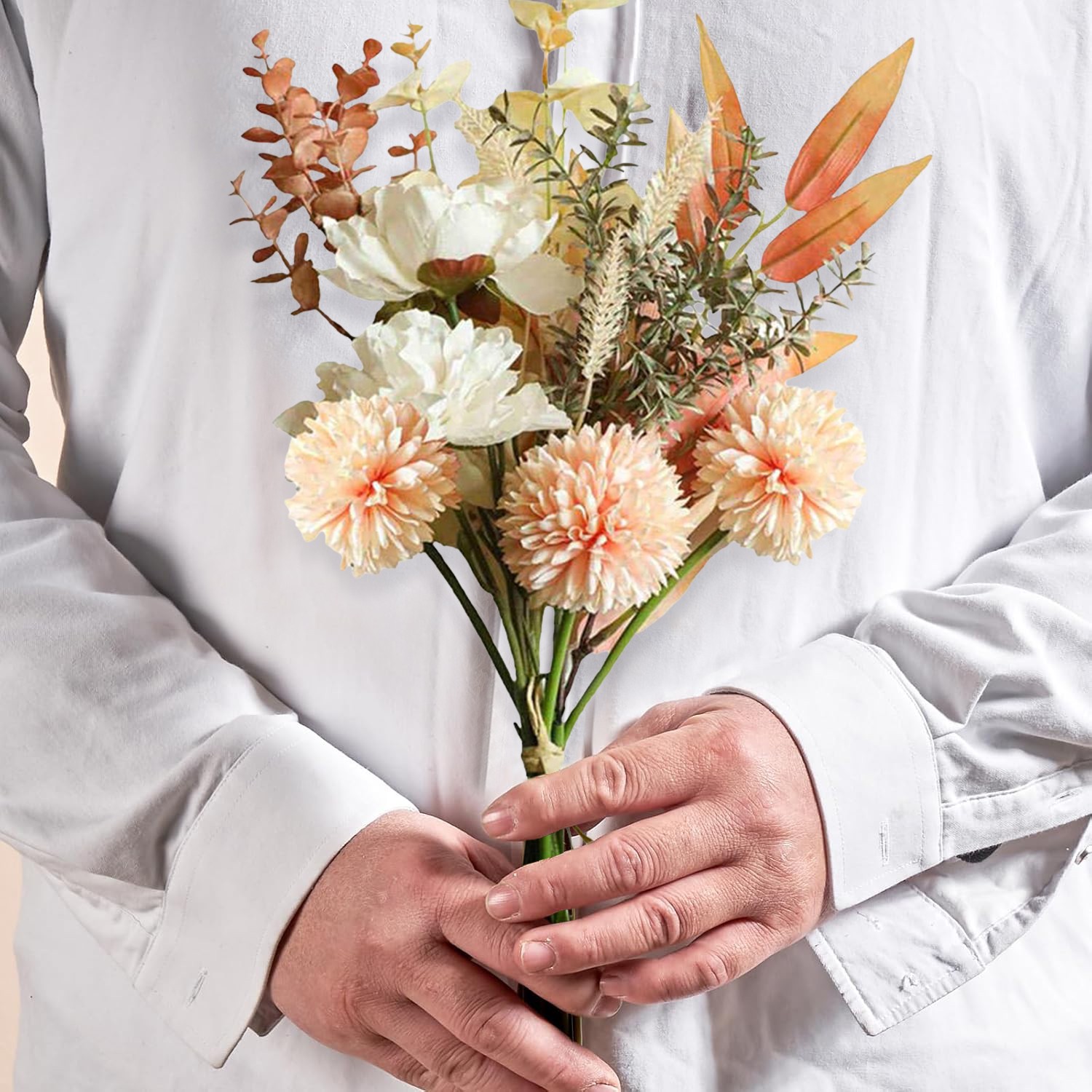 Artificial Flower Bouquet Wedding Bouquet Fake Flowers for Home Indoor Party