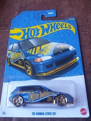 Hot Wheels 58th Anniversary Blue Gold Tampos '92 Honda Civic EG | eBay