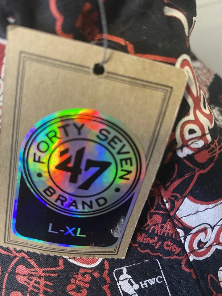 Sombrero Cubo Chicago Bulls 47 Marca Madera Dura Clásicos L-XL Nuevo Con Etiquetas Foto 4 de 4