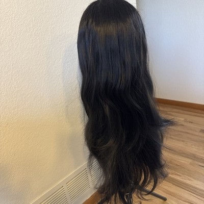 208 Mimo Wigs 30   Black  Bangs Lace Cap Hard Front Very Soft