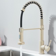 Miscelatore rubinetto cucina lavello beige 360° con doccetta monocomando avena