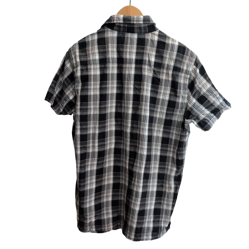 Chemise Dickies noire et grise à carreaux manches courtes taille M #185e - Photo 2/4