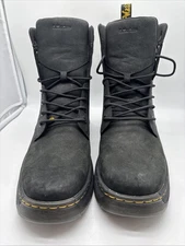 Dr. Martens Crewson Combat Boots Black Nubuck Lace Up Mens Sz 14